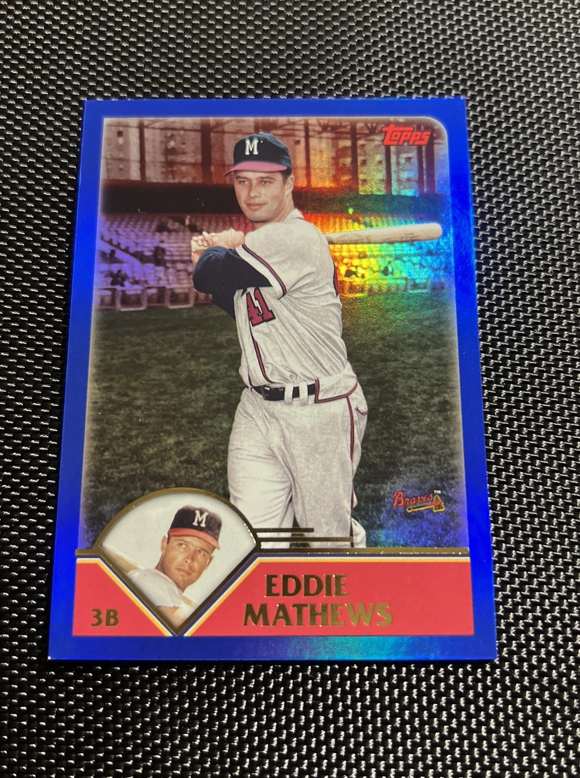 2023 Topps Archives #223 Eddie Mathews /199 Rainbow Foil Parallel Braves