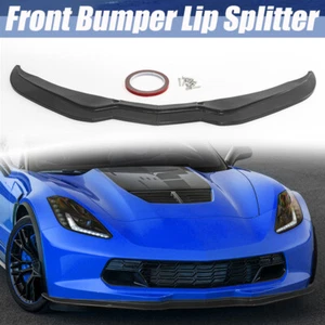1PC Front Lip Splitter Fits 2014-2019 C7 Corvette Z06 STG Stage 3 Carbon Fiber - Picture 1 of 13
