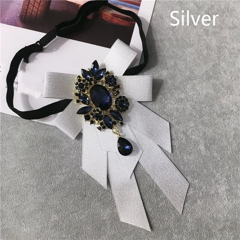 Corbata de moño para hombre con cuentas pre atada clásica elegante boda fiesta escenario Foto 1 de 4