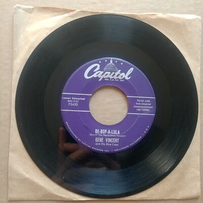 GENE VINCENT Be-Bop-A-Lula/Woman Love 45 7" ROCKABILLY ROCK Record Vinyl Records - Image 1 of 2