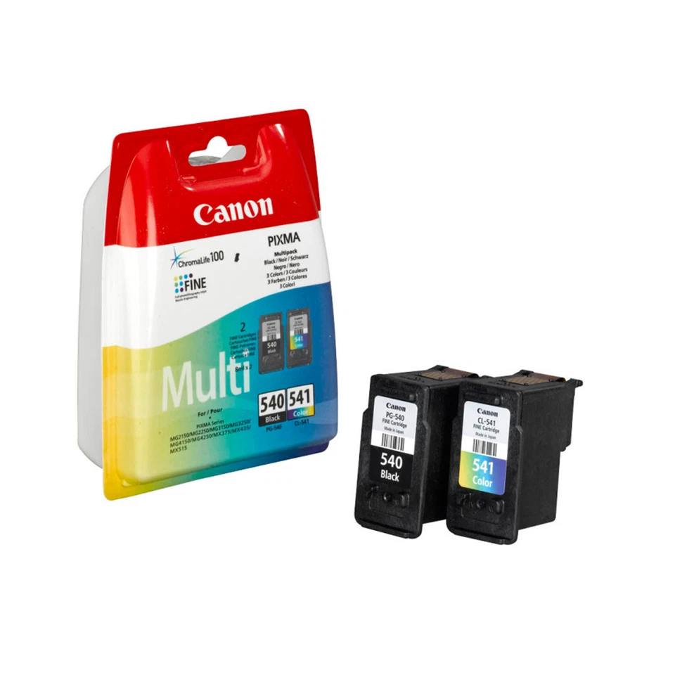 ORIGINALI CANON PG540+CL541 PER Canon Pixma MX475 MG2150 MG3150 MG3140 MG3255 - Immagine 1 di 1