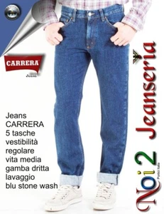 Carrera Jeans Mod. 700 Blu Stone wash Zip Front 14 Oz Misura 60 - Foto 1 di 4