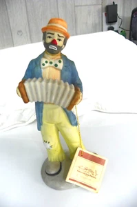 Vintage Clown Accordion Emmett Kelly Jr. Figurine by Flambo - Picture 1 of 5