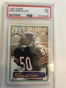 1983 Topps Mike Singletary #38 PSA 7 casi nuevo Chicago Bears Hof - Imagen 1 de 2