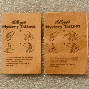 2x Mystery Tattoos Kellogg's R&L 1970s vintage 70s clown+ ~ VERY RARE! - Picture 1 of 3