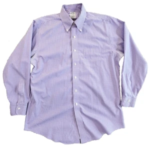 Brooks Brothers Regent Shirt Size 16 1/2 33 Purple Button-Down Quiet Luxury Y2K - Picture 1 of 12