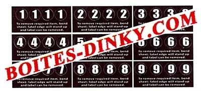 CORGI TOYS LOTUS ELAN S3 (318 -319) NUMÉROS COPIE AUTOCOLLANTS - Photo 1/4