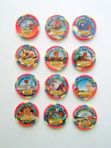 $5 Las Vegas Pioneer Club Nevada Casino Chip #1461 Matching Set of 12 - Picture 1 of 4