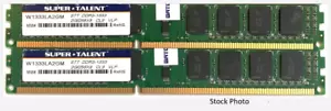 2 Pack Kit Super Talent DDR3-2GB Memory W1333LA2GM FAST FREE SHIPPING c - Picture 1 of 3