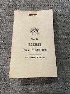 Vintage Basabo Store Payment Ticket book No.26 - 100 leaves with stub