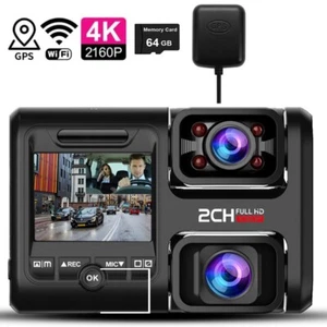 4K HD 2160P WIFI GPS Dash Cam Dual Lens Car DVR ADAS Night Vision Video Recorder - Picture 1 of 12