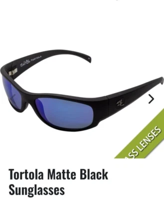 GAFAS DE SOL SALT LIFE TORTOLA NEGRO MATE; LENTES AZUL HUMO (LENTE DE VIDRIO) Foto 1 de 3