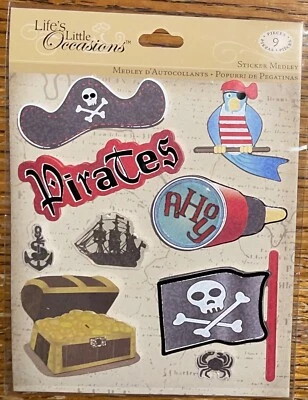 Adesivo bandeira baú tesouro navio piratas medley pequenas ocasiões K&Company Lifes - Imagem 1 de 4