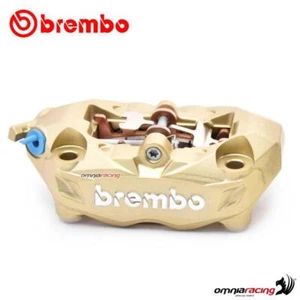 Brembo monobloc radial brake caliper left front M432B gold color 100mm wheelbase - Foto 1 di 10