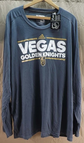 New Adidas Ultimate Long Sleeve T-Shirt Vegas Golden Knights 3XL NHL Hockey Cover