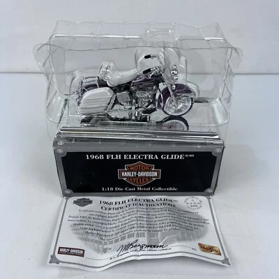 Harley Davidson 1968 FLH Electra Glide Maisto 1:18 Die Cast Metal Collectible US - Image 1 of 4