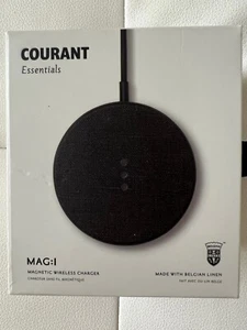 Courant Essentials MAG:1 Linen Magnetic Wireless Charger- Black - Zdjęcie 1 z 4