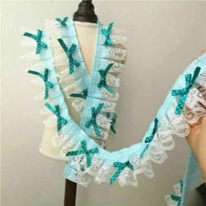 Lace Mesh Trimming Bow Ruffle Frilly Floral Edging Ribbon DIY Sewing Craft - Picture 1 of 24