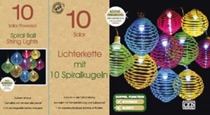 Cadena de luces con 10 bolas espirales LED - Imagen 1 de 2