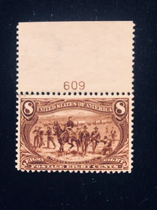 USA: POSTFRISCH #289 PLATTENNUMMER EINZELN NIE AUFKLAPPBAR OG CV 400 $+ - Bild 1 von 2