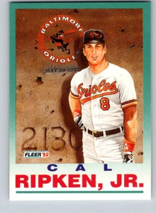 1992 Fleer #711 Cal Ripken Jr. "Ironman" - Baltimore Orioles - Picture 1 of 3