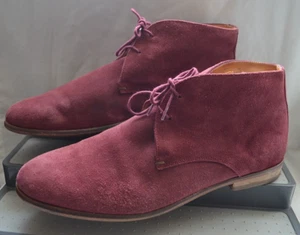 Russell & Bromley Classic Men's Burgundy Suede Ankle Chukka Boots UK 11 EU 45 - Picture 1 of 6
