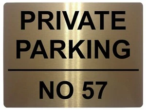 Letreros metálicos personalizados de ESTACIONAMIENTO PRIVADO nombre personalizado número domicilio dirección espacio - Imagen 1 de 16