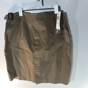 Falda Midi Lauren Ralph Lauren Marrón con Cinturón Completo Botones Para Mujer Talla 16 Nueva - Imagen 1 de 8