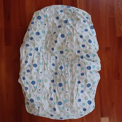 Kids Line Bubbles Crib Sheet Blue Green Polka Dot Ocean Sea Life Beach Nursery - Image 1 of 4