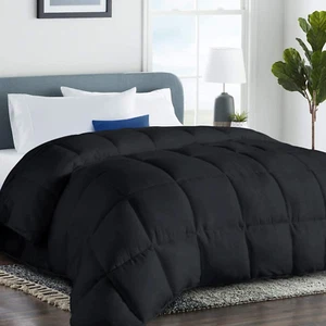 2200 Series Full Fluffy down Alternative Comforter - Quilted Duvet Insert with C - Picture 1 of 7