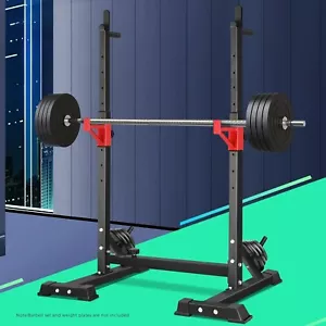 Squat Rack Adjustable Barbell Rack Bar Stand Weight Bench Press Dipping Station - Picture 1 of 7