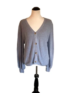 Joie Plush Button Cardigan Sweater Size XL NWT Rib Knit Balloon Sleeve Lavender - Picture 1 of 5