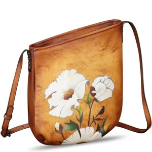 Genuine Leather Small Purse Shoulder Bag for Women Crossbody Bag Hand Painted - Picture 1 of 7