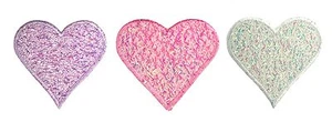 Unotrim Heart Self Adhesive Applique Patch White Red Pink Lilac sold by 2 pieces - Picture 1 of 13