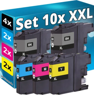 10x DRUCKER PATRONEN kompatibel BROTHER DCP-J4110DW MFC J4410DW J4510DW J4610DW - Bild 1 von 4