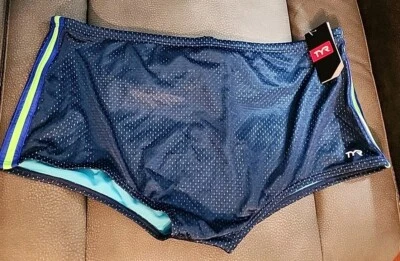 TYR 聚网训练海军短裤 40 码全新带标签运动服 — 第 1/4 张图片