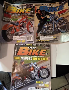 Lotto 3 riviste Hot Bike - GIUGNO/LUGLIO/AGOSTO 1998 - MOTO/HARLEY DAVIDSON - Foto 1 di 1