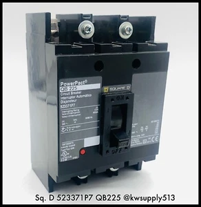 523371P7 ~ Square D QBF32225TS 240V 225A QB225 PowerPact CB ~90-D Warranty - Picture 1 of 4