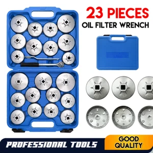 23PCS Aluminium Oil Filter Wrench cup Removal Socket Remover Tool Set Kit Blue - Picture 1 of 10