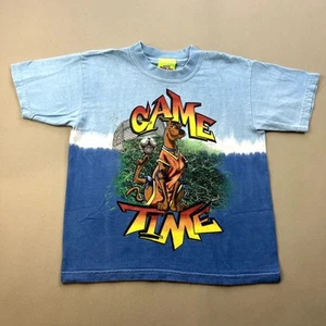 Vintage Scooby-Doo T-Shirt Youth Medium Blue Cartoon Network Game Time Soccer - Picture 1 of 9