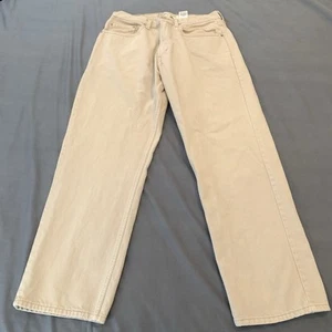 Levi's 569 Loose Straight Fit Beige Jeans Men's 32x30 (33x30 fit) Baggy Y2K Nice - Picture 1 of 10