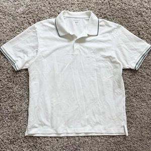 JW Anderson x Uniqlo Weiß Grün Poloshirt Kurzarm Herren Gr. XL Preppy - Bild 1 von 8