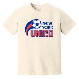 New York United T-shirt Heavyweight Vintage Colors | ASL Soccer Team - Picture 1 of 4