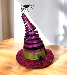 Pier 1 Imports Witch Hat Candle Votive Holder Purple Halloween Table Decor RARE - Picture 1 of 5