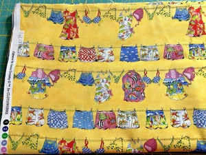 Clothworks CABANA por Anne Ormsby Trajes de baño Bikini Tendedero Algodón 1 yarda 17" - Imagen 1 de 8