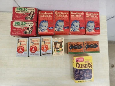 DE COLECCIÓN MINIATURA GERBER'S COMIDA BEBÉ AVENA CAJA CEREAL MUESTRA BRILLO CUERVOS NEGROS Foto 1 de 4
