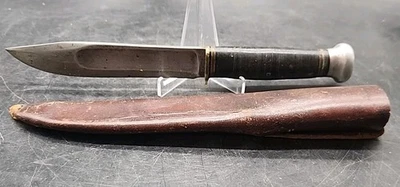 NAVAJA DE CAZA IDEAL CANICAS 1920-23 Tuerca Grande 2 Líneas Orientación Izquierda Serif 1/2 Empuñadura Foto 1 de 4