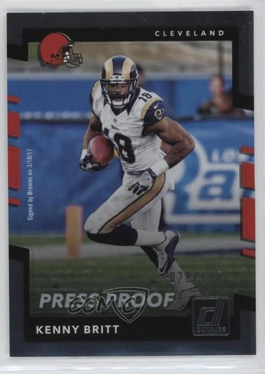 2017 Panini Donruss Press Proof Silver /100 Kenny Britt #81 - Image 1 of 2
