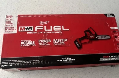 NUEVO Milwaukee M18 FUEL HATCHET 8" Kit de Sierra de Podar 3004-21P Kit de Motosierra Foto 1 de 4