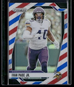 2024 Panini Prizm #189 Ivan Pace Jr. rojo blanco y azul vikingos - Imagen 1 de 2